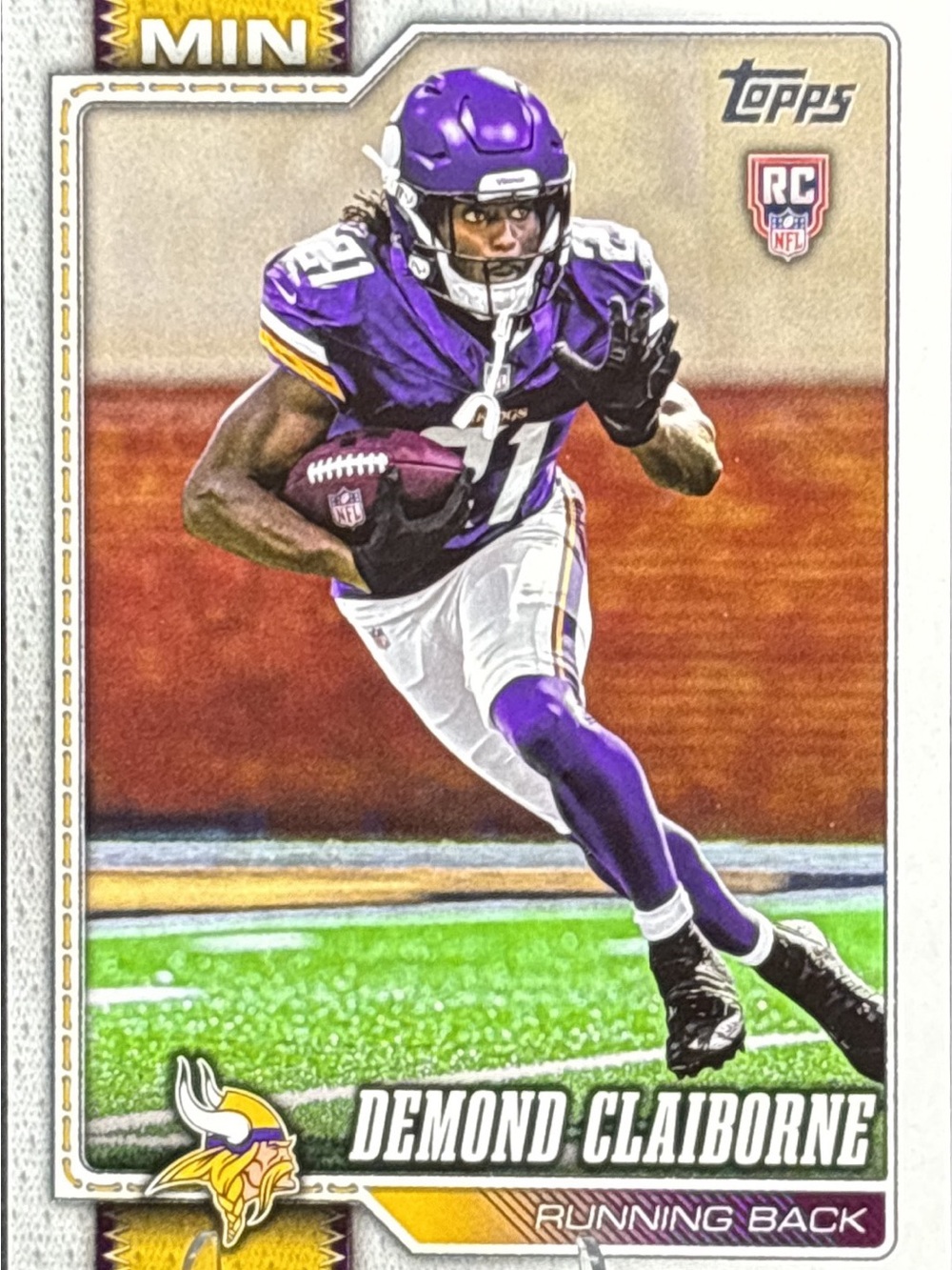 Topps Minnesota Vikings Demond Claiborne Rookie Card
